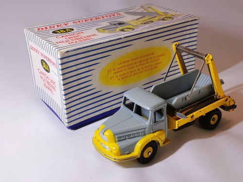 DINKY TOYS 38A / 895 - Unic Izoard benne Marrel, gris et jaune d'or, avec boîte d'origine