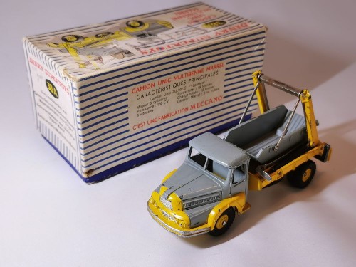 DINKY TOYS 38A / 895 - Unic Izoard benne Marrel, gris et jaune d'or, avec boîte d'origine