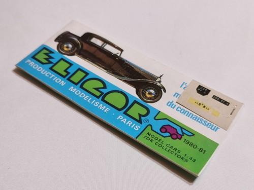 Eligor - Mini catalogue voitures 1/43 - Année 1980-1981