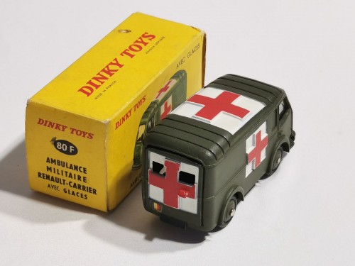 Dinky Toys F n° 80F Renault 1000 kg Ambulance Carrier militaire 1/43 boite  repro