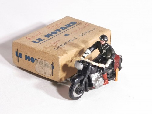 Miniature COFALU - Motard Police de la route, avec boite d'origine