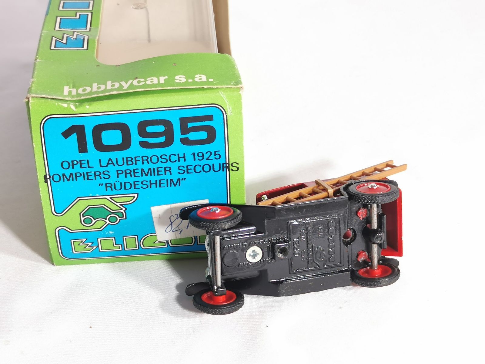 Modèle Réduit Eligor 1/43 Opel Lauffrosch 1925 Pompiers De Rudesheim - Rouge, Réf. 1095, Occasion (bon état)